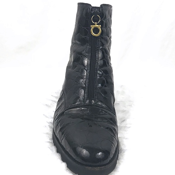 Salvatore Ferragamo Croc Booties - Picture 3 of 8